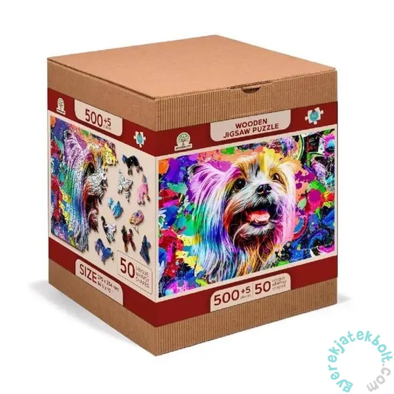 Wooden City 505 db-os fa puzzle - Pop Art Yorkshire terrier (NB505-0125-L)