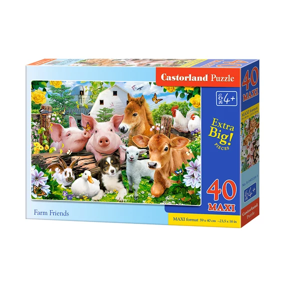 Castorland 40 db-os MAXI puzzle - Farm Friends (B-040339)