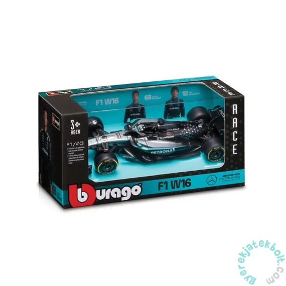 Bburago F1 versenyautó - Mercedes-AMG Petronas F1 W16 George Russel 1/43 (38237)