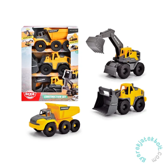 Dickie Construction Volvo 3 db-os mini munkagépek szett (203722015)
