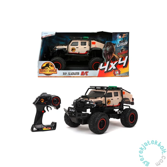 Jada - Jurassic World - Jeep Gladiator RC játékautó - 1 -12 (253259000)