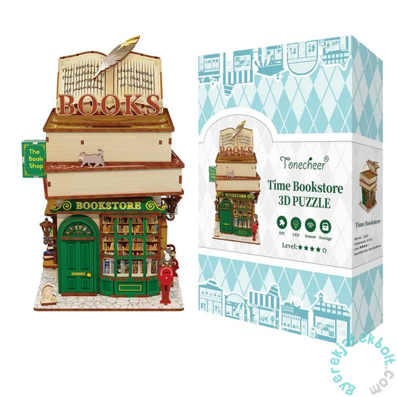 Tonecheer - Time Bookstore DIY miniatűr házikó (TQ187)