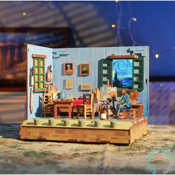 Tonecheer - Vincent's Bedroom DIY miniatűr szoba LCD kijelzővel (TQ401)