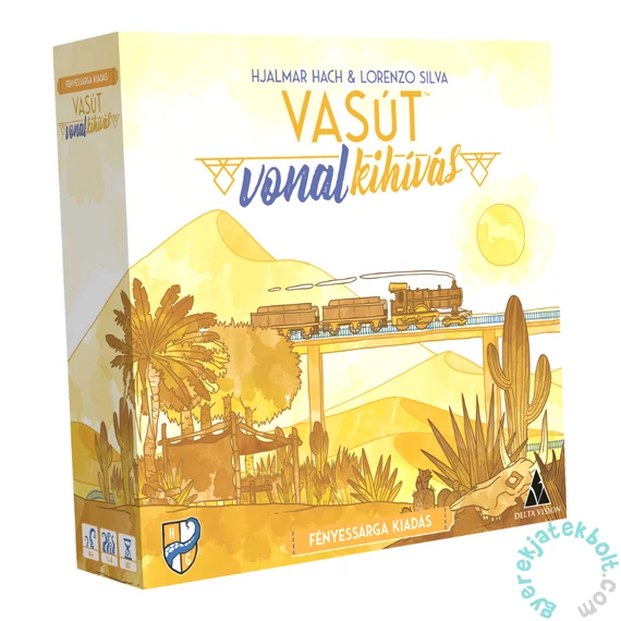 Vasútvonal kihívás társasjáték - Fényessárga kiadás (DEL34729)