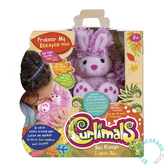 Curlimals interaktív plüss figura - Nyiszi Nyuszi (CRM3709)
