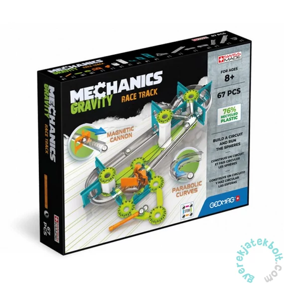 Geomag Mechanics Gravity Race Track 67 db-os mágneses építőjáték készlet