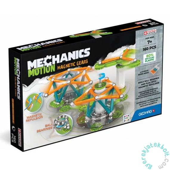 Geomag Mechanics Motion Magnetic Gears 160 db-os mágneses építőjáték készlet