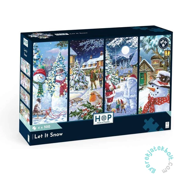 House of Puzzles 4 x 500 db-os puzzle - Let It Snow (HP0718)