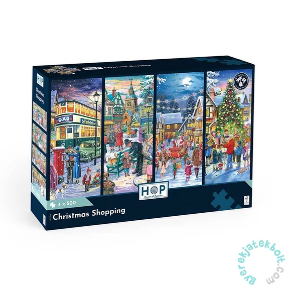 House of Puzzles 4 x 500 db-os puzzle - Christmas Shopping (HP0719)