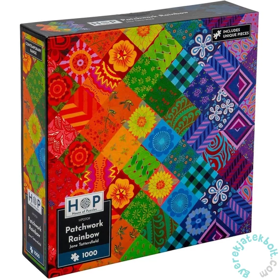 House of Puzzles 1000 db-os puzzle - Patchwork Rainbow (HP0709)