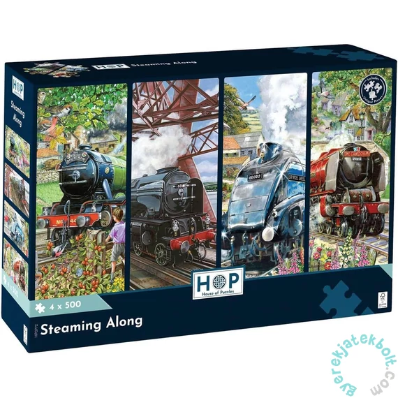 House of Puzzles 4 x 500 db-os puzzle - Steaming Along (HP0772)