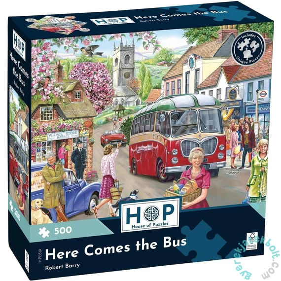 House of Puzzles 500 db-os puzzle - Here Comes the Bus (HP0819)