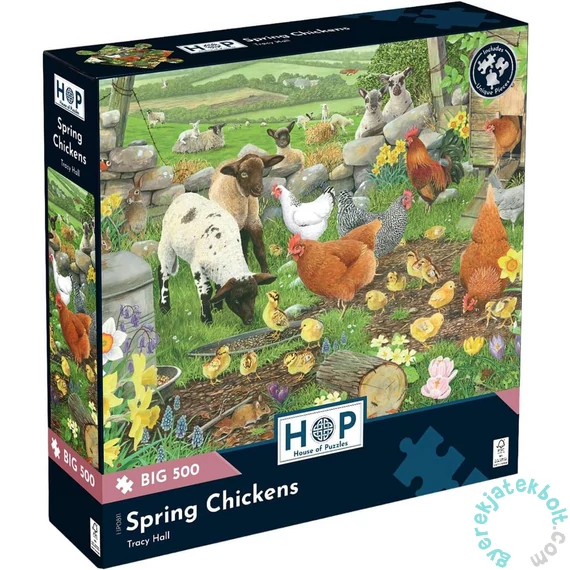House of Puzzles 500 db-os XXL puzzle - Spring Chickens (HP0811)