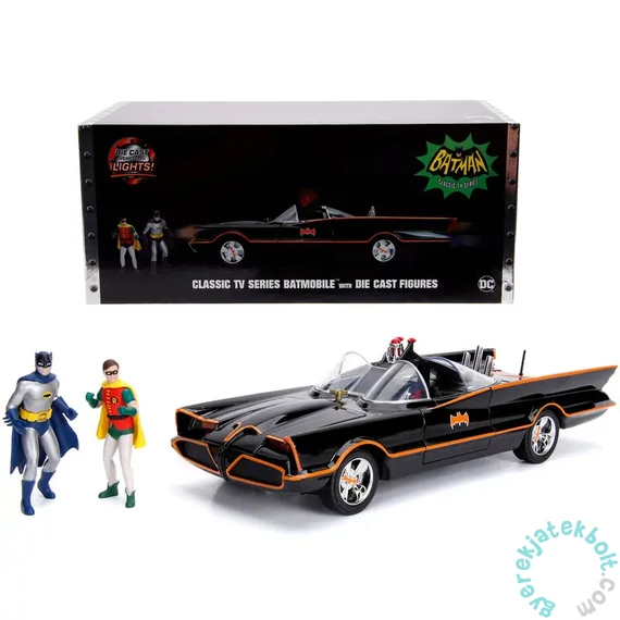 Jada - DC Comics Batman and Robin - Batmobil Metal 1966 - figura szett (253216001)