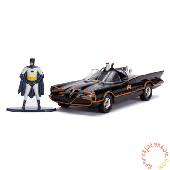 Batman - Batmobile fém autómodell figurával - 1966 Classic - 17 cm