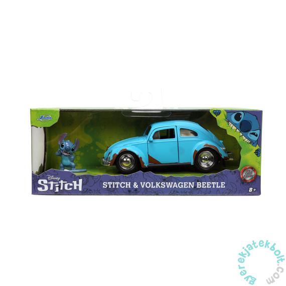 Jada - Disney - Lilo and Stitch 1959 VW Beetle fém autómodell figurával - 1:32 cm (253073001)