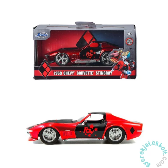 DC Comics - Harley Quinn fém autómodell - 1969 Chevrolet Corvette Stingray (253252015)