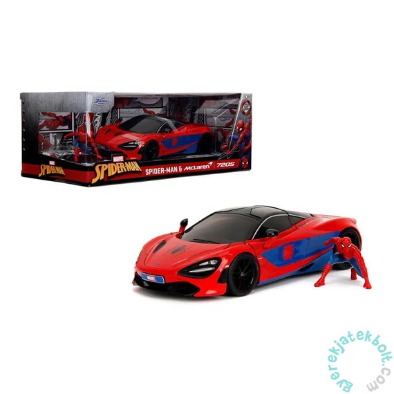 Jada - Marvel - Pókember - McLaren 720S fém autómodell figurával - 1:24 (253225034)