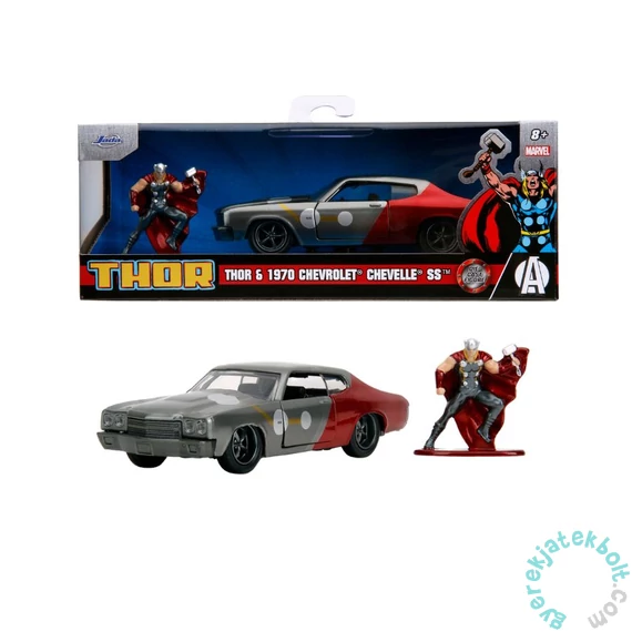 Jada - Marvel - Thor 1970 Chevy Chevelle SS fém autómodell figurával - 1:32 (253223019)