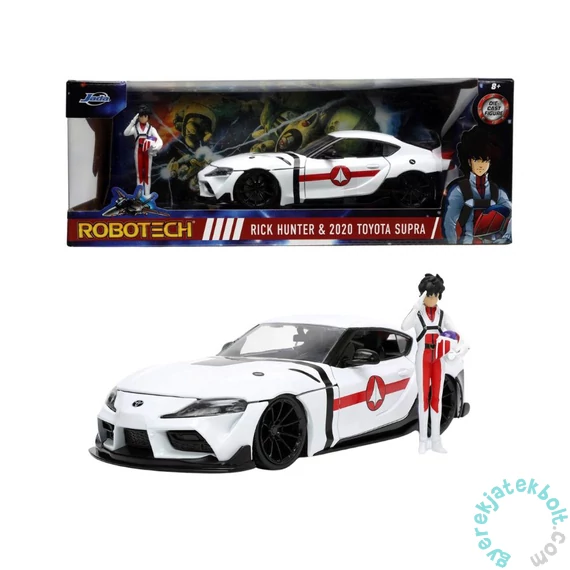Jada - Robotech - 2020 Toyota Supra fém autómodell Rick Hunter figurával- 1-24 (253255050)