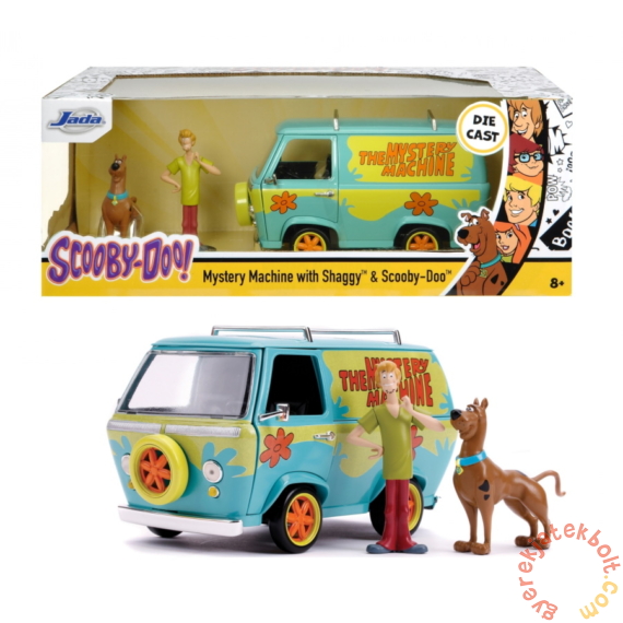 Jada - Scooby Doo csodajárgány fém autómodell figurákkal - 1:24 (253255024)