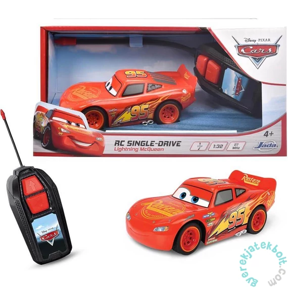 Jada Toys 203081008 RC Verdák 3 - Junior Villám McQueen távirányítós autó 1:32