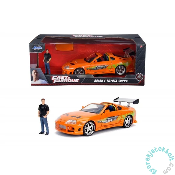 Jada Toys 9330738314R00 Fast &amp; Furious Brian 1995 Toyota Supra fém autómodell 1:24