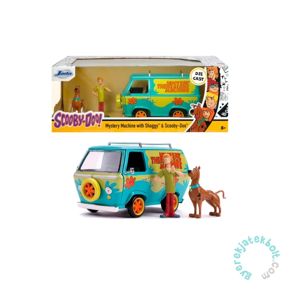 Jada Toys 9331720314R00 Scooby-Doo Mystery Van fém autómodell, figurákkal 1:24