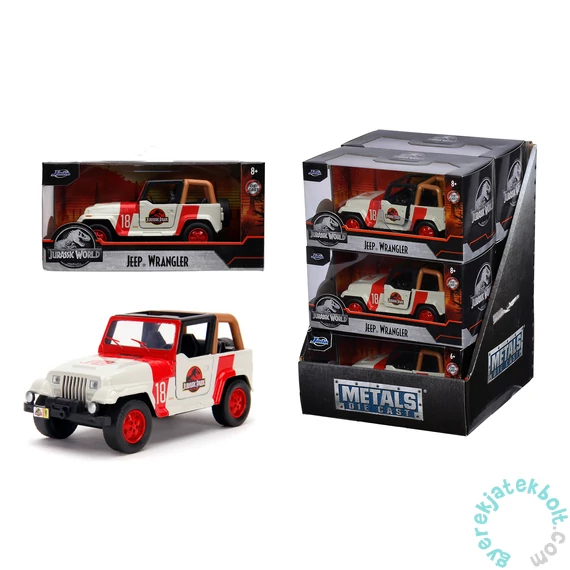 Jada Toys 9332129314R00 Jurassic World Jeep Wrangler fém autómodell 1:32