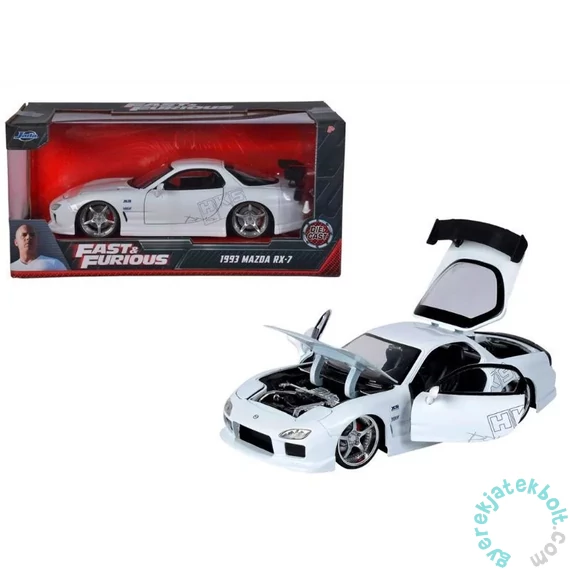 Jada Toys 9332607314R00 Fast and Furious 1993 Mazda RX-7 fém autómodell 1:24