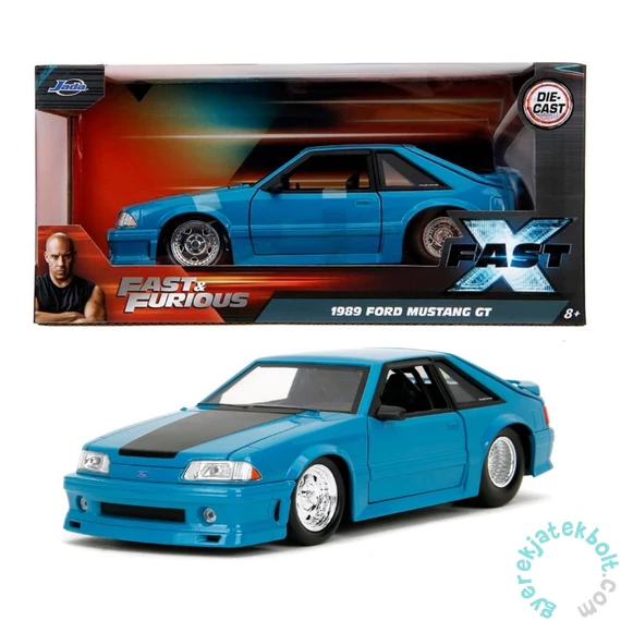 Jada Toys 9334922314R00 Fast and Furious 1989 Ford Mustang GT fém autómodell 1:24