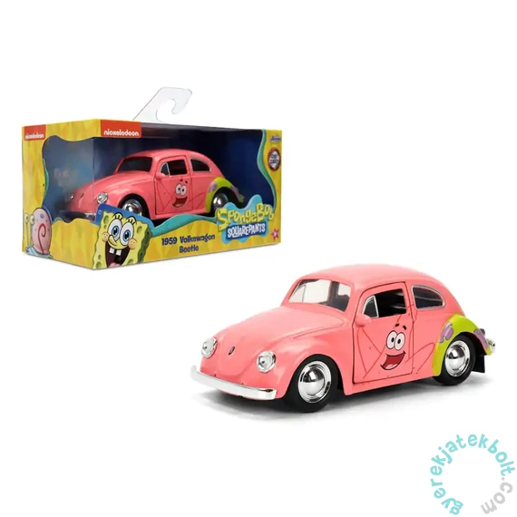 Jada Toys 9335479314R00 Sponge Bob Patrick 1959 VW Beetle fém autómodell 1:32