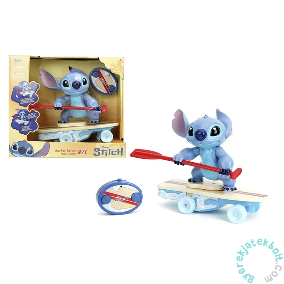 Jada Toys 9336064314R00 RC Disney Stitch távirányítós figura szörfdeszkával