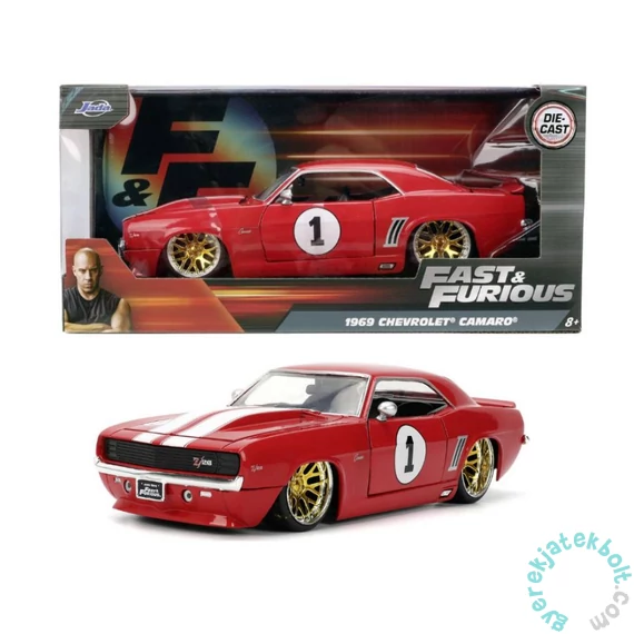 Jada Toys 9336151314R00 Fast and Furious 1969 Chevrolet Camaro fém autómodell 1:24