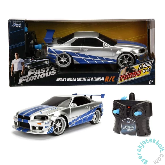 Jada Toys 9399371314R01 Fast and Furious RC Távirányítós autó Nissan Skyline GTR 1:24
