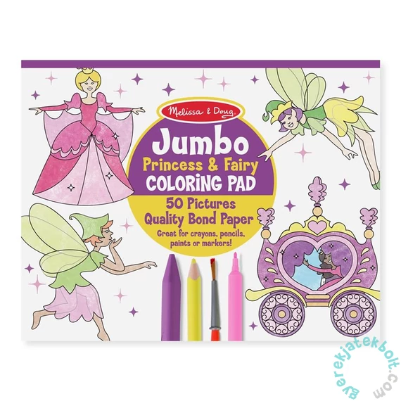 Melissa and Doug Jumbo színező - Hercegnők és tündérek (4263)