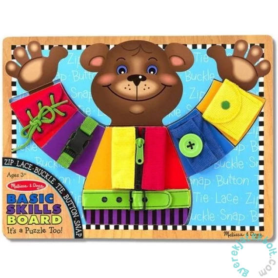 Melissa and Doug Készségfejlesztő játék - Tanuló maci - Öltözködés