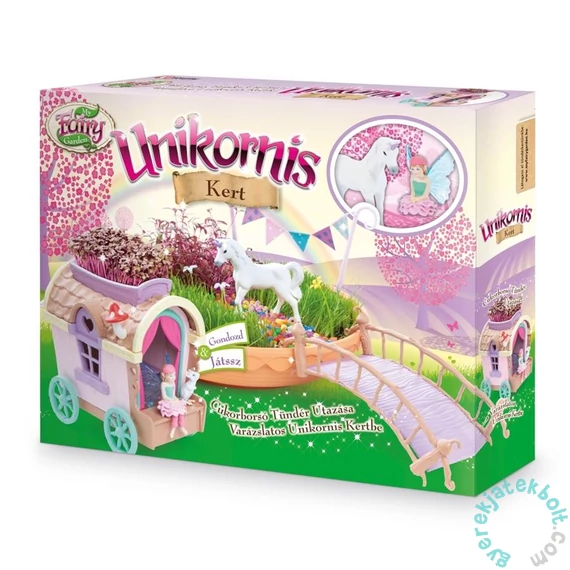 My Fairy Garden - Unikornis kert fedett szekérrel (FG301BSS)