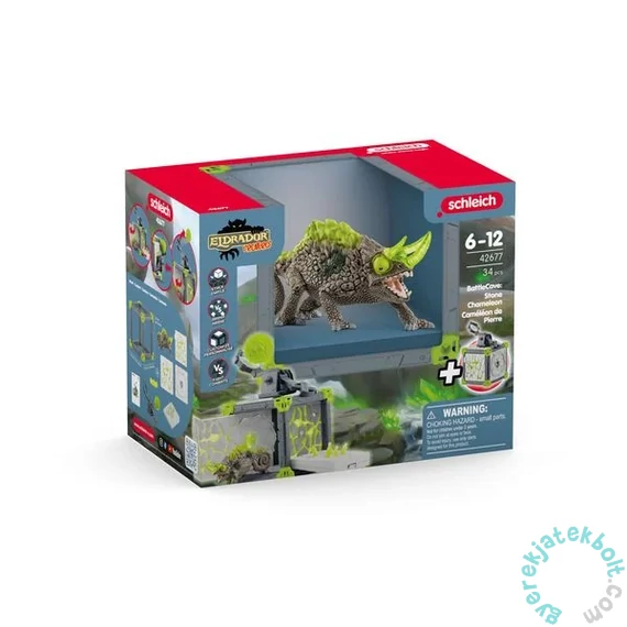 Schleich 42677 Creatures BattleCave Stone Chameleon figura - Eldrador (SLH42677)