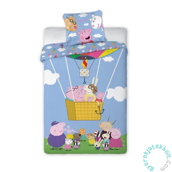 Peppa malac ágyneműhuzat szett - Léghajó