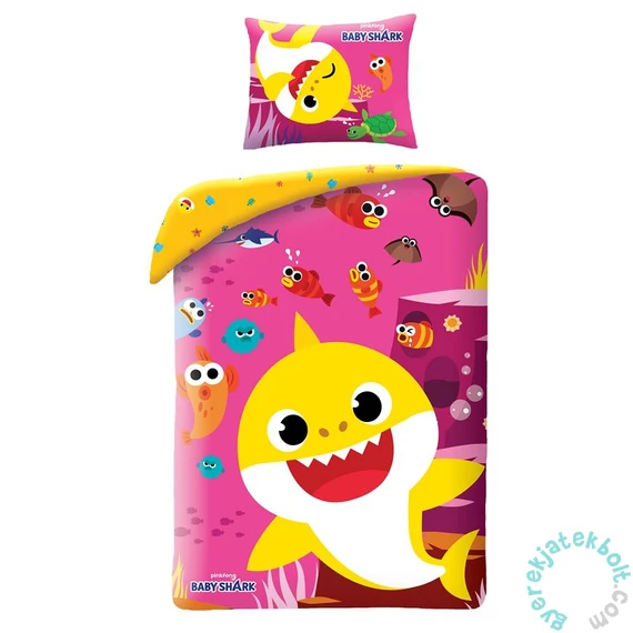 Baby Shark Ágyneműhuzat szett - Pink
