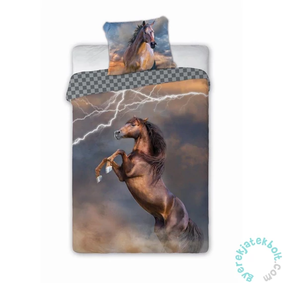Best Friends lovas ágyneműhuzat szett - Lovaglás a viharban