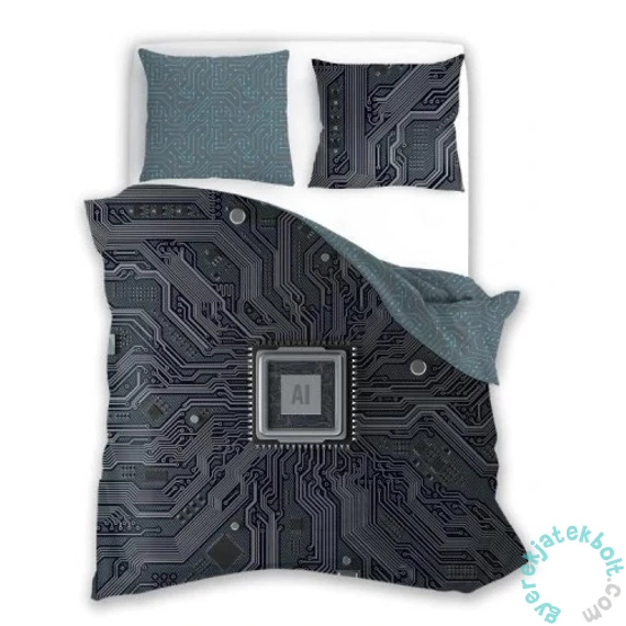 AI Mesterséges intelligencia ágyneműhuzat szett - Sötétben világító mintával 140 x 200 + 70 x 90 cm (928630)