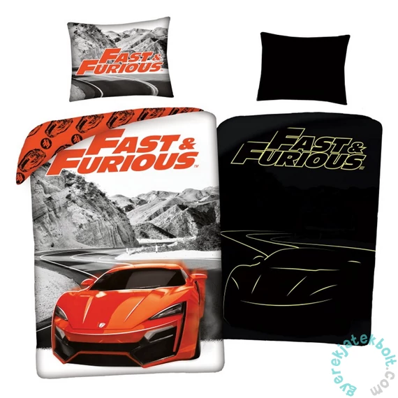 Fast and Furious ágyneműhuzat szett - Sötétben világító felirattal