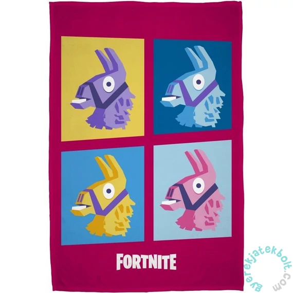 Fortnite polár takaró - Láma kollázs (FTN-064B)
