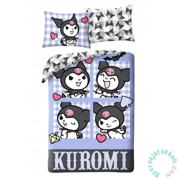 Kuromi ágyneműhuzat szett - kockás (HK-421BL)