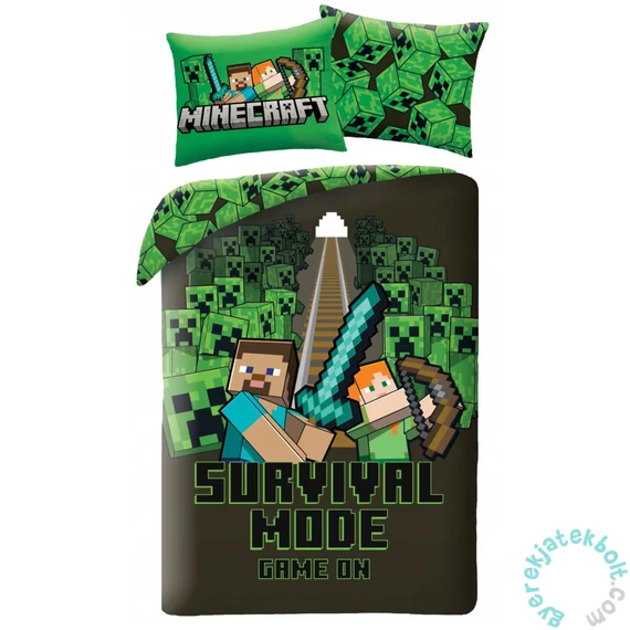 Minecraft ágyneműhuzat szett - Survival Mode (MNC-785BL)