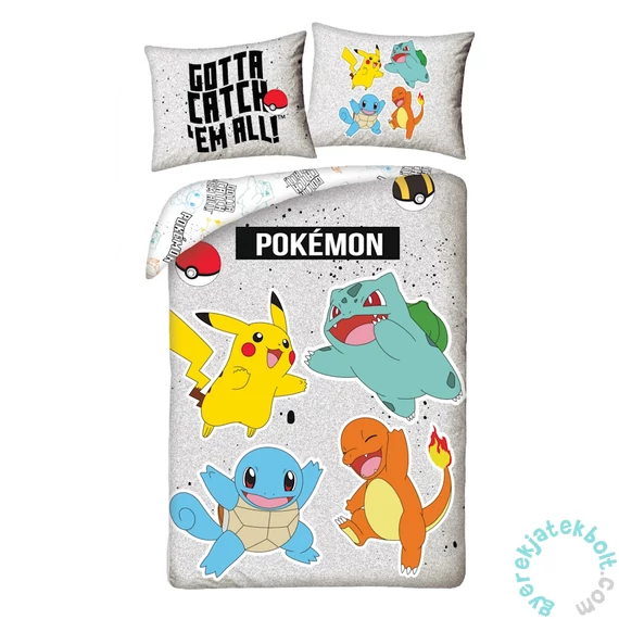 Pokemon ágyneműhuzat szett - Gotta Catch Em All (POK-1023BL)