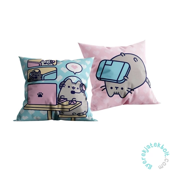 Pusheen cica - 40 x 40 cm-es párna - Videochat