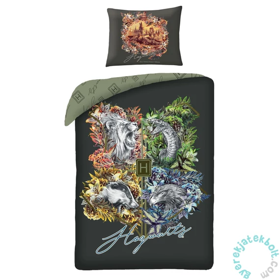 Harry Potter ágyneműhuzat szett - Hogwarts - Roxforti házak